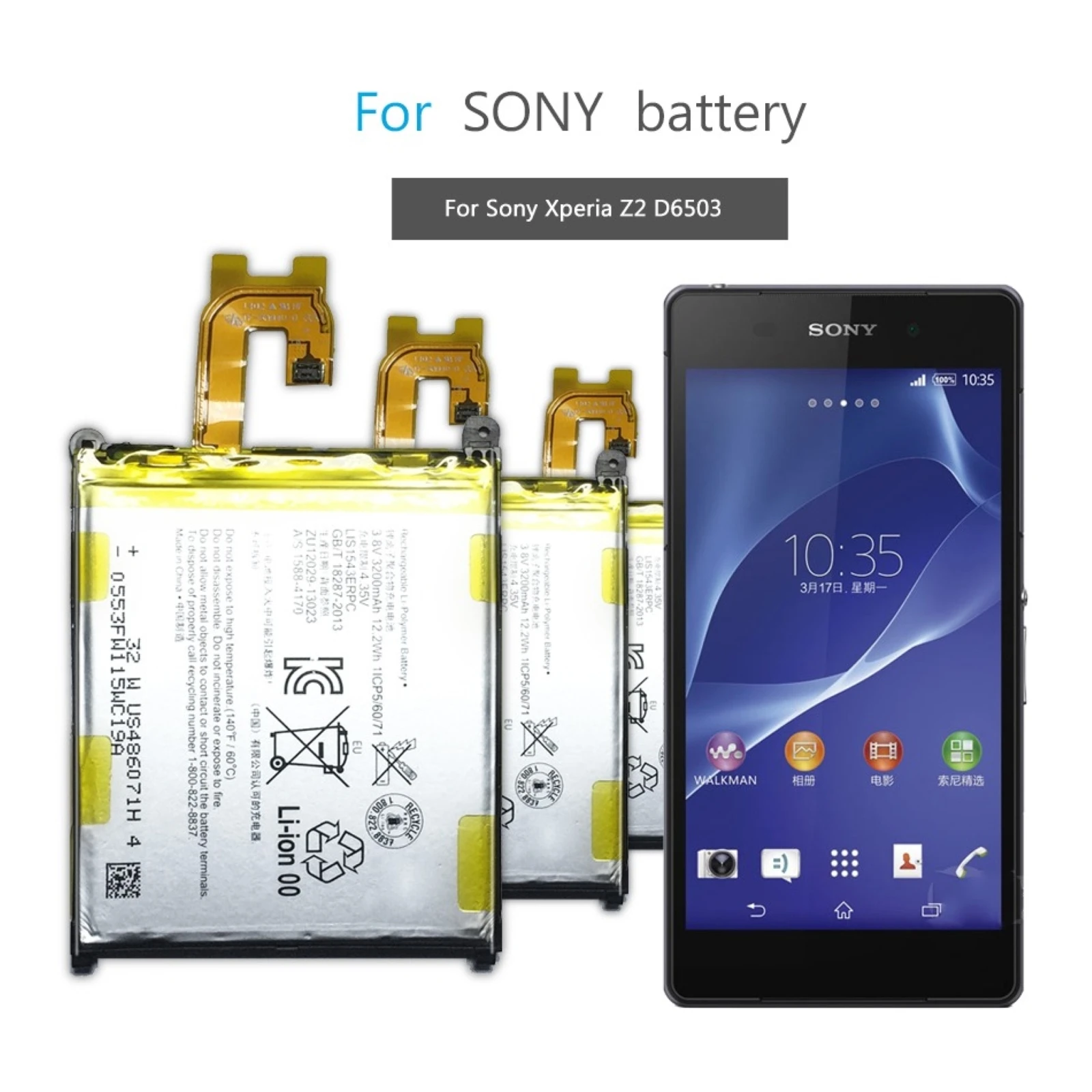 Оригинальный аккумулятор LIS1543ERPC для Sony Xperia Z2 D6503 D6502 D6543|Аккумуляторы мобильных