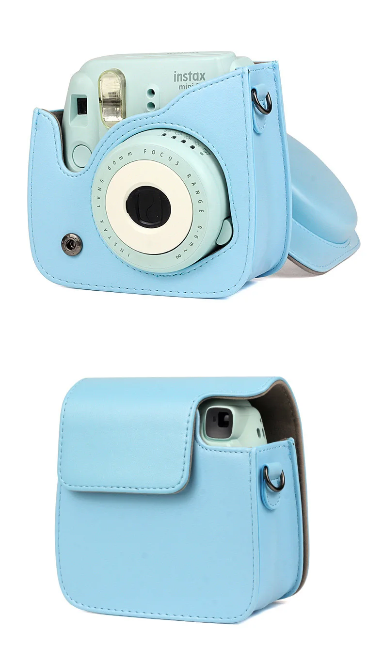 Чехол для камеры Fujifilm Instax Mini, чехол из искусственной кожи с плечевым ремнем для камеры Instax Mini 9 8 8+ чехол для камеры с мгновенной пленкой
