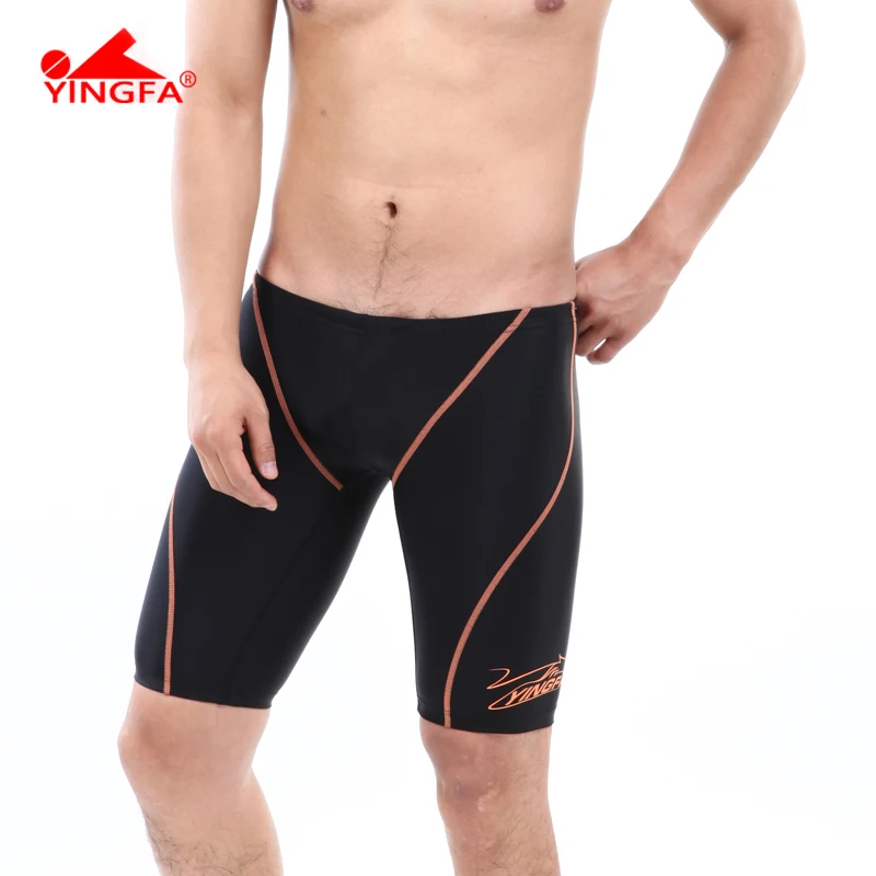 Men Swimming Trunks Fina Approved Competion Swimsuits Waterproof Chlorine Resistant