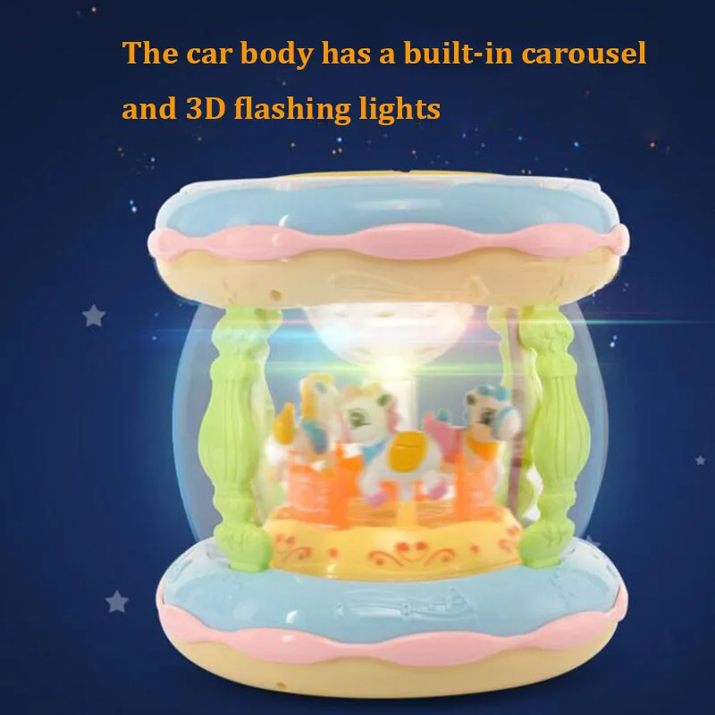 Carregamento com Microfone Educação Infantil Carrossel Bebê Tambor Toque Brinquedos Multi-função Tambores Pat Mão 5 Educação infantil carrossel carregamento com microfone bebê