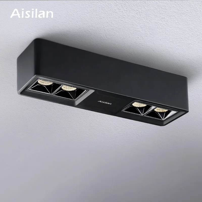 Aisilan LED surface mounted downlight ceiling spot it light living room corridor simple bedroom Nordic grille light Aisilan LED surface mounted downlight ceiling spot it light living room corridor simple bedroom Nordic grille light