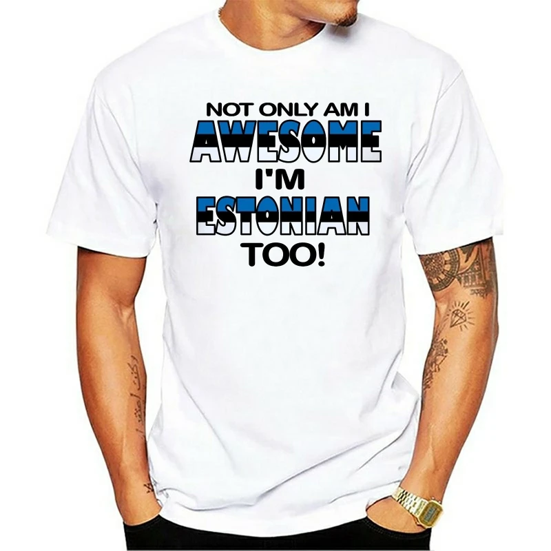 

new MENS FUNNY ESTONIA ESTONIAN FLAG T-SHIRTS COOL NOVELTY JOKE GIFTS PRESENTS IDEAS Printed T Shirt Short Sleeve Men