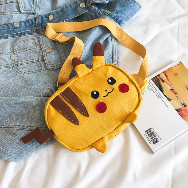 

Canvas Pikachu CHILDREN'S Bag Women's 2019 New Style Cute GIRL'S Cartoon Square Sling Bag Korean-style Crossbody Bag