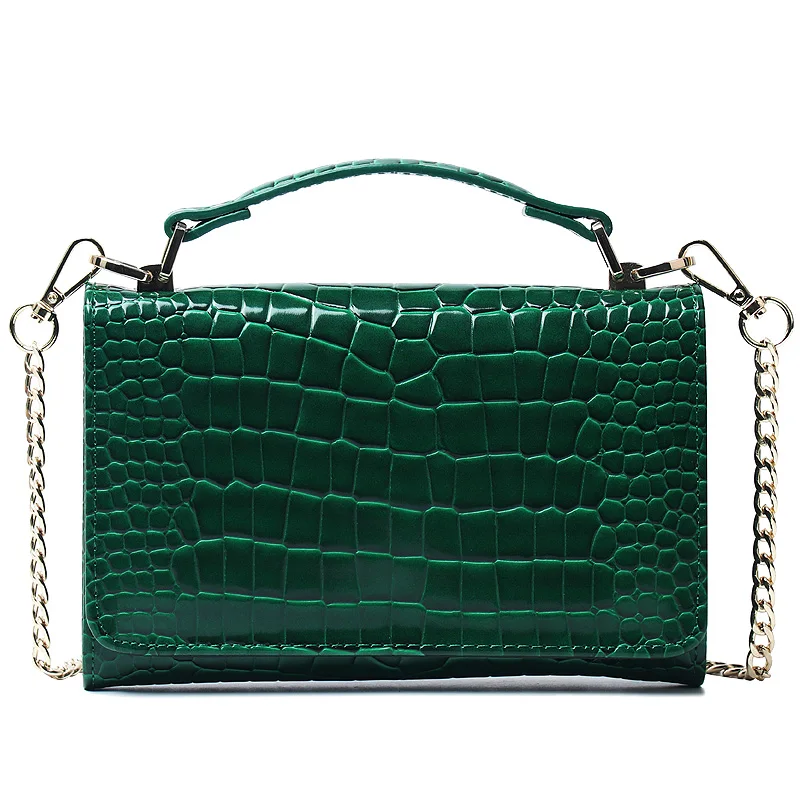 green crocodile bag