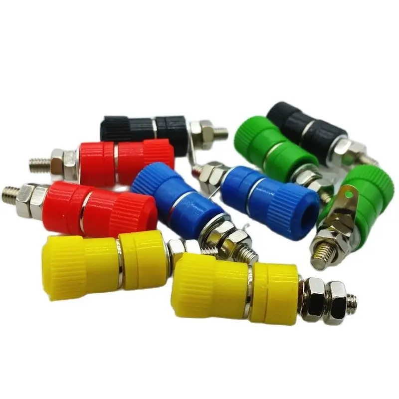 Terminal Binding Post With 4mm Banana Socket 5 Colour For Amplifier  Instrument Power Supply Panel Mount Connector 10Pcs/Lot