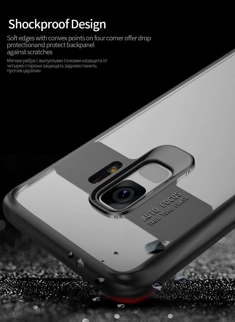 Amzboon роскошный кристально чистый мягкий силиконовый бампер+ жесткий акриловый чехол для задней крышки телефона для samsung Galaxy S8 S9 S9 Plus Note 8