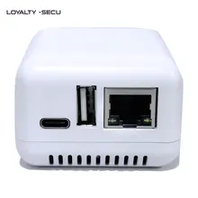 LOYALTY-SECU Adaptador de red Windows USB a Ethernet, servidor de impresión, Android, 1 puerto blanco