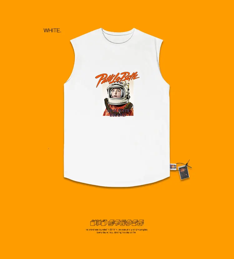 Camiseta, одежда для фитнеса, Повседневная модная уличная одежда, унисекс, крутой астронавт, ins, с принтом, с круглым вырезом, майка