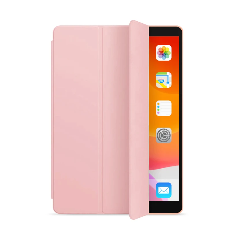 Rose gold Смарт-чехол Trifold для iPad 10,2 дюймов 7-го поколения, легкий Чехол-подставка для iPad 10,2 дюйма - Цвет: Rose gold