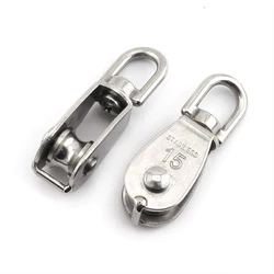 Rouleau de poulie de levage M15, 1 paquet, en acier inoxydable 304, solide, pivotant, 1 pièce 