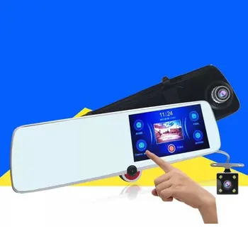 

Streaming Media Rearview Mirror Recorder 5 Inch Hd Night Vision Double Lens Reversing Image Professional High Quality