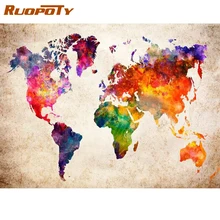 RUOPOTY Diy Краски ing по номерам для взрослых карта пейзаж Краски по номерам 60x75 см Краски на холсте дома настенные картины RUOPOTY Diy Краски ing по номерам для взрослых карта пейзаж Краски по номерам 60x75 см Краски на холсте дома настенные картины