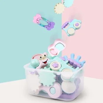 

Newborns Teether With Sound Hand Toy Baby Rattles Molars Bite Hand Grasping Harmless Rubber 0-12 Months Baby Rattle Kid Toy