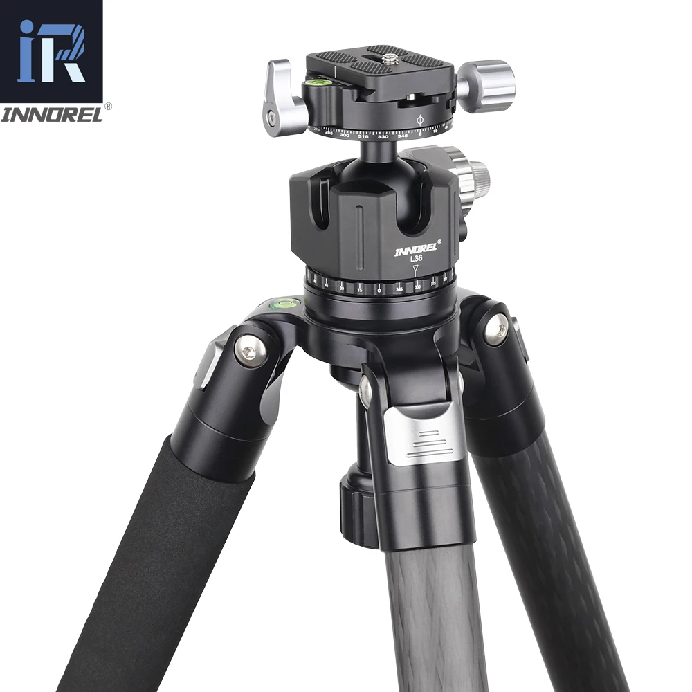 INNOREL L36 Low Center of Gravity Ballhead Panorama Tripod Head with Aluminum Alloy Quick Release Plate for DSLR Cameras