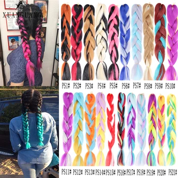 

Gradient color super braid synthetic hair crochet heat resistant hair extension huge expression braid hair