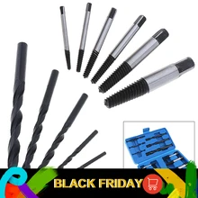 Винт для удаления 10/12 шт. устройство для извлечения болтов кобальтовое сверло болт жидкость для снятия сломанный болт поврежденный винт набор экстракторов с металлический чехол