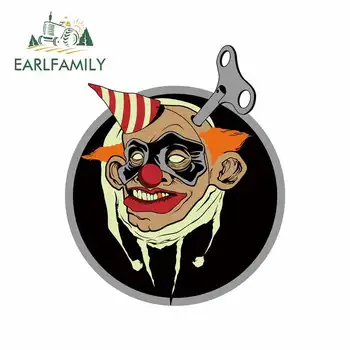 

EARLFAMILY 13cm x 11cm for Clockwork Clown Fine SUV Car Stickers Graffiti Sticker JDM Decal Suitable for All Types of Vehicles