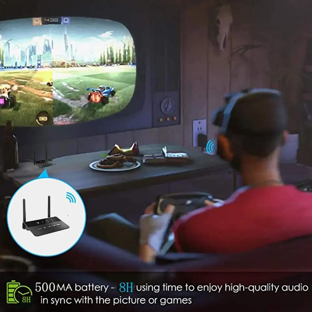 

262ft/80m NFC Long Range Bluetooth 5.0 stereo audio Adapter Receiver 3 in Transmitter Low Music 1 aptX HD wireless Latency X1T1