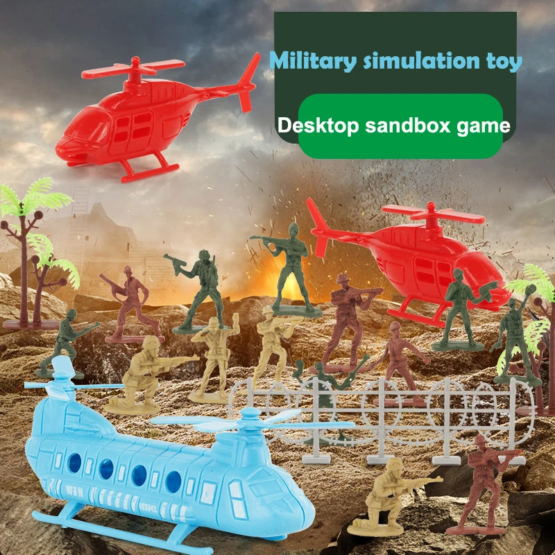 Set Plastic Puppet Soldiers Military Toy Set Diy Kidsroom Funny Collection Decor Small DIY Military Toys Cool