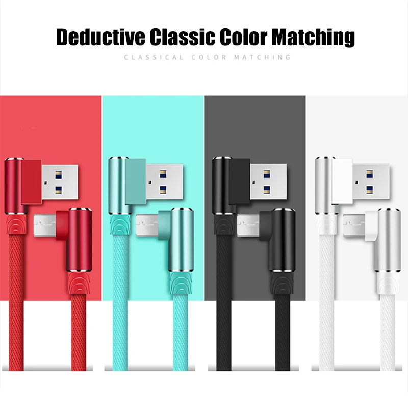 Микро USB кабель 3 м 2 м 1 м 2.1A кабель для передачи данных для samsung huawei Xiaomi Android телефон 90 градусов быстрой зарядки зарядное устройство через Micro USB шнур