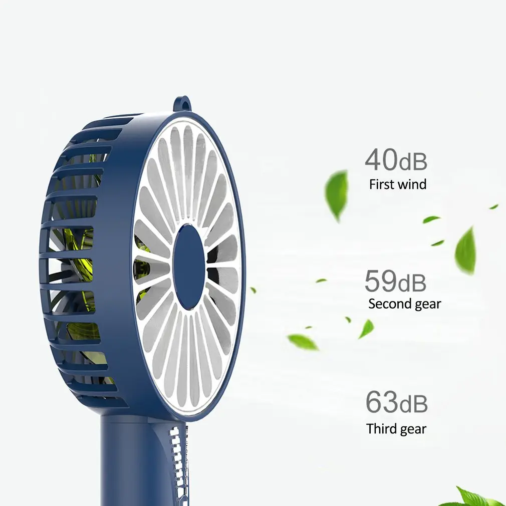 Portable HandFan USB Rechargeable Foldable Handheld Mini Fan Cooler 3 Speed Adjustable Cooling Fan Outdoor Travel Air Cooler