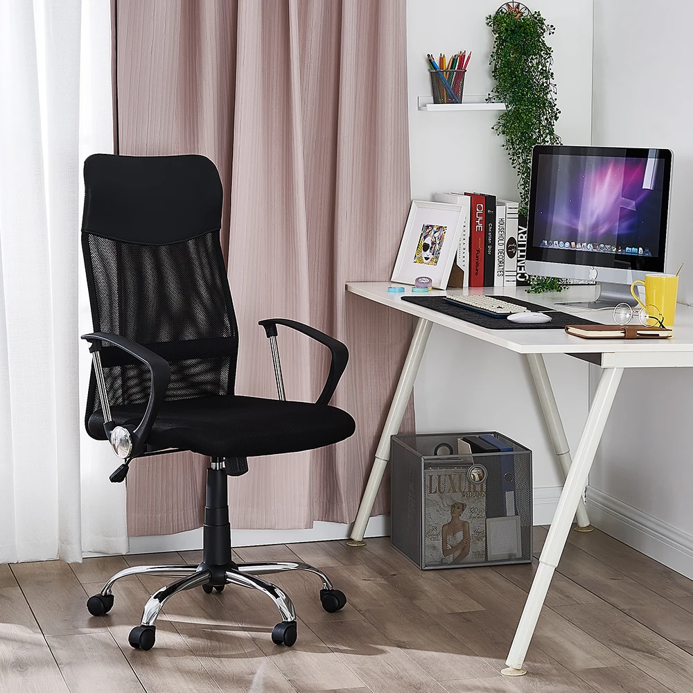 Amazing price Office Chair High Back Mesh Chair Height Adjustable Armchair With Swivel Lumbar Support Ergonomic Fast Delivery