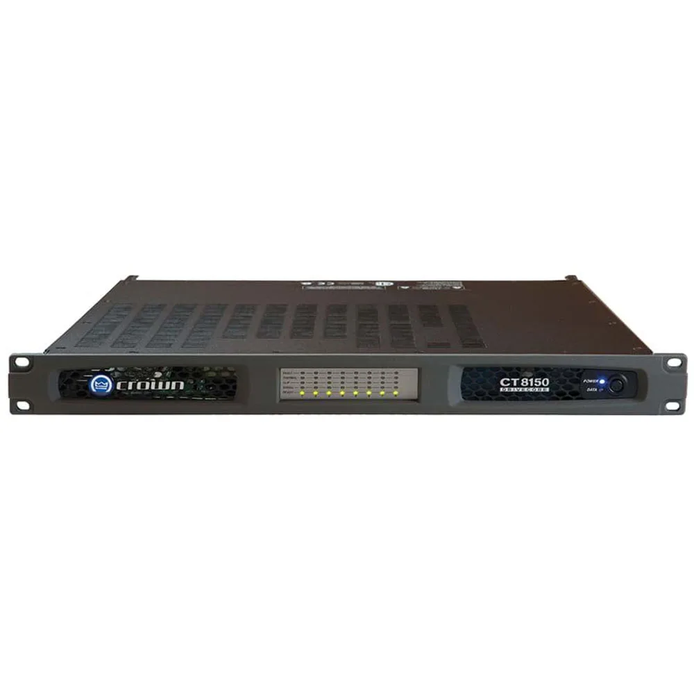 크라운 오디오 8 채널 랙 마운트 파워 앰프, CT8150, 8 옴에서 125W 채널