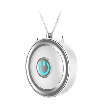 

Mini Portable Air Purifier Wearable Air Purifier Necklace USB Air Cleaner Personal Negative Ion Generator White