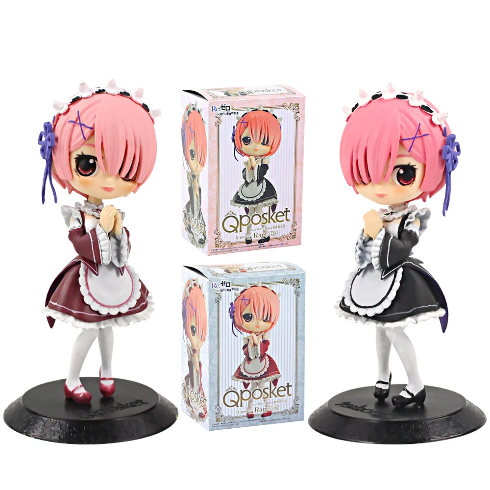Q Posket Re:Zero Start Life In other World Ram Rem фигурка из ПВХ Коллекционная модель игрушки|Игровые