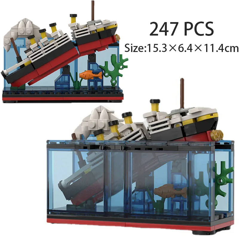 New Titanic Ship 243Pcs Movie Scene Model Bambini Assemblati Tecnologia Giocattolo Educativo Regalo