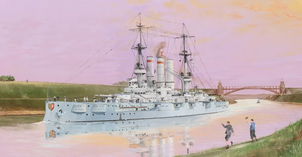 Trumpeter 05355 1/350 Schleswig-Holstein Battleship 1908 набор моделей сборки