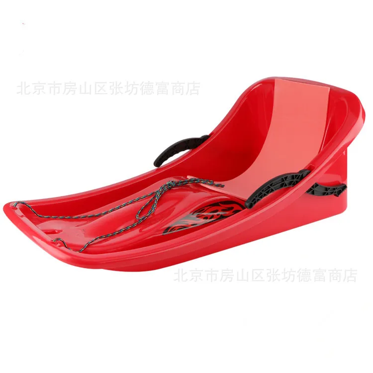 

Extra-large Thick Snowboard Sledge with Brake Band Moisture Proof Pad High Backrest Ski Sandboard Snowfield Toy