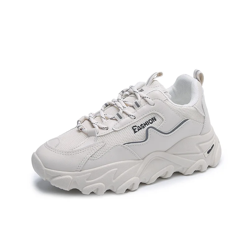 2021 Autumn New Thick-soled Old Shoes Korean Version of The Net Red Increased Women's Shoes Sports Leisure Running Shoes Women