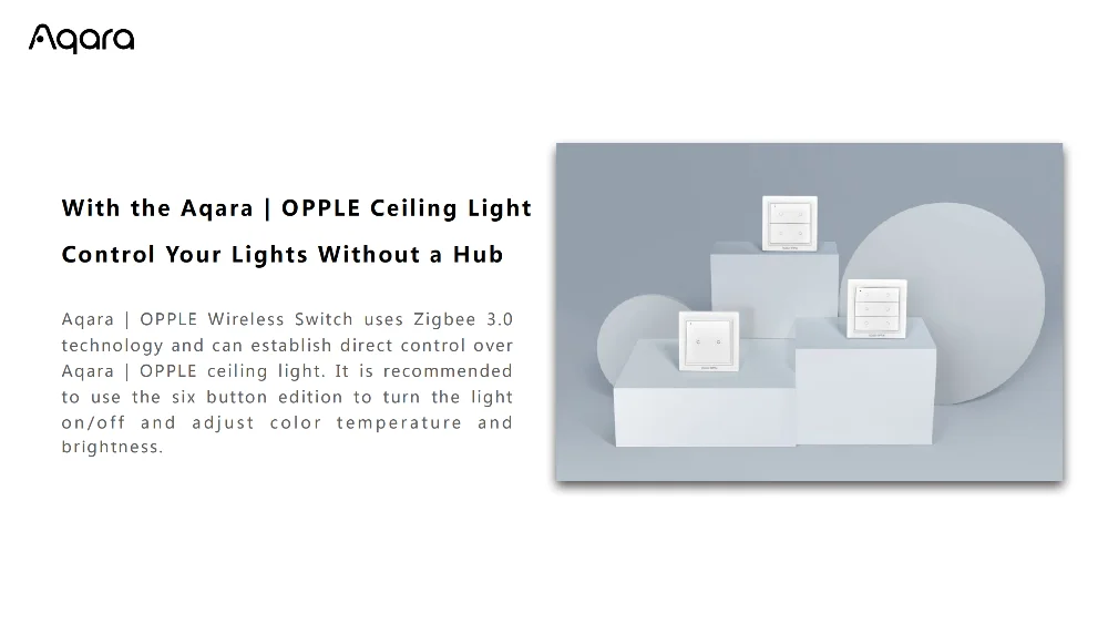 Aqara Opple Wireless Switch Magnetic Smart Light Switch App Control Wireless Wall Switch No Wiring Required for Mihome Mijia App