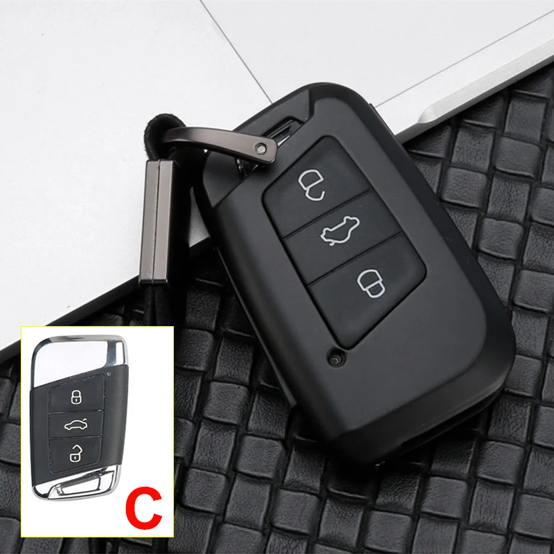 SKU图片-New-hot-sale-Zinc-alloy-Silicone-car-key-case-cover-keychain-For-Skoda-Octavia-A5-A7 (10)