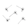 20pcs/lot Surgical Stainless Steel 3 4 5 6mm Round Ball Earrings Stud Post with Loop Fit Women DIY Earring Jewelry Making Craft ► Photo 2/4