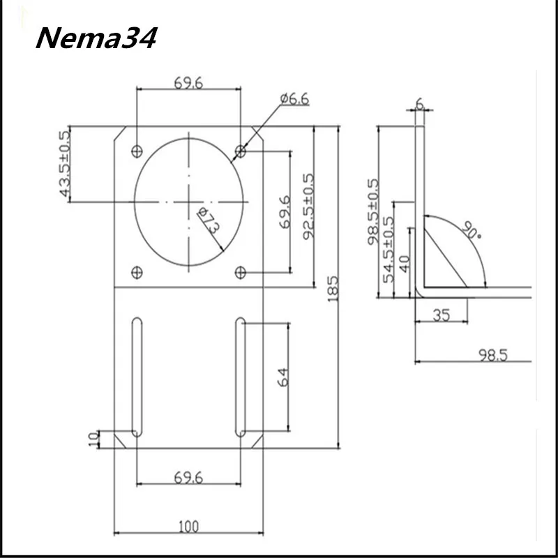 Высокое качество! Nema 23 57 кронштейн шагового