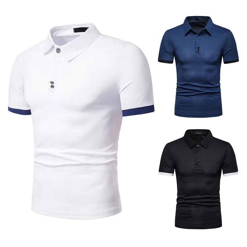 

MEN'S WEAR 2020 Summer New Style Men Basic Men's Loose Short Sleeve Polo T-shirt D35
