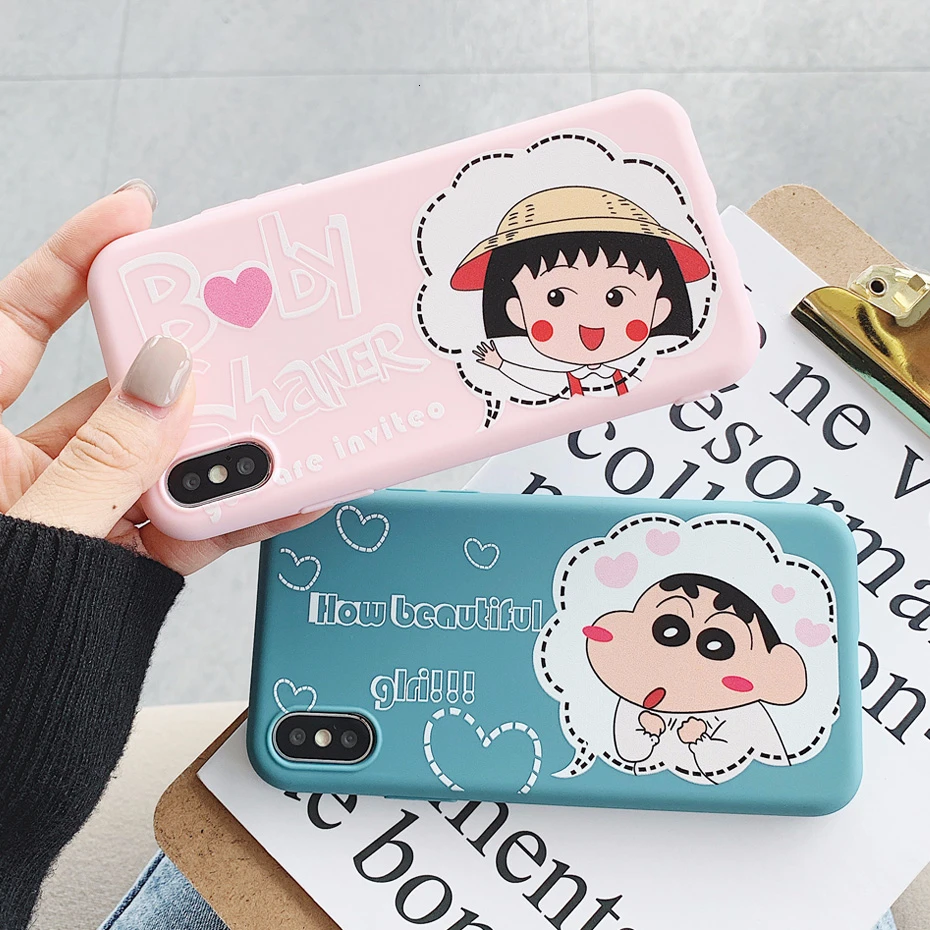 Cartoon Crayon Shin chan TPU Case for iPhone XR XS Max X 11 Pro 8 7 6S 6 Plus 5 5S SE 11Pro Cute Soft Phone Back Cover Coque |