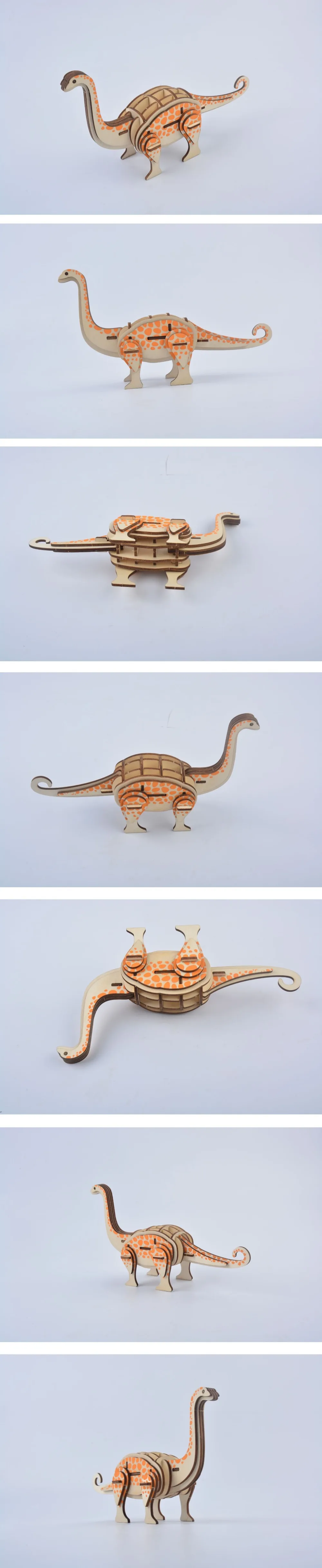 Brontosaurus DIY 3D деревянные головоломки деревянные ремесла набор для сборки резка деревянные игрушки для Рождественский подарок 3223