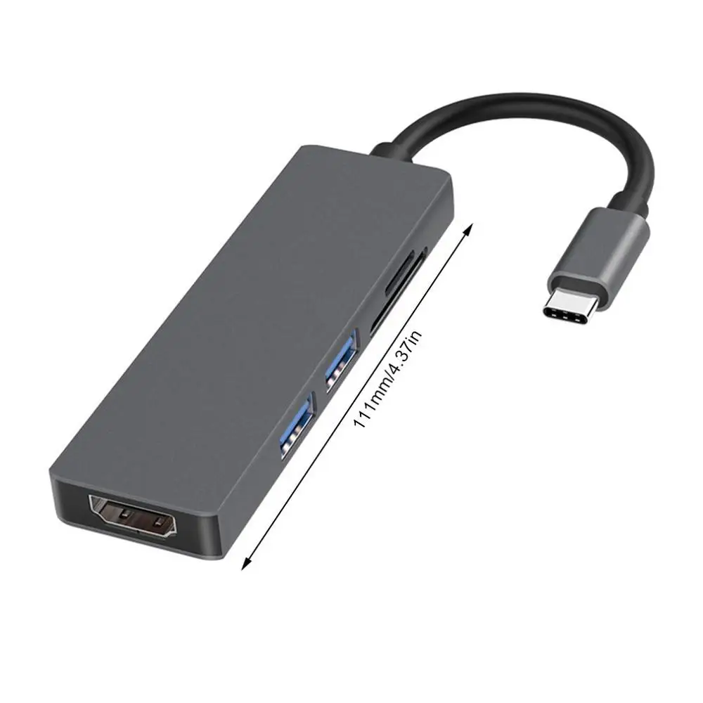 Type-c док-станция Hdmi/Usb3.0 концентратор/Sd Tf карта конвертер usb-хаб многофункциональная док-станция
