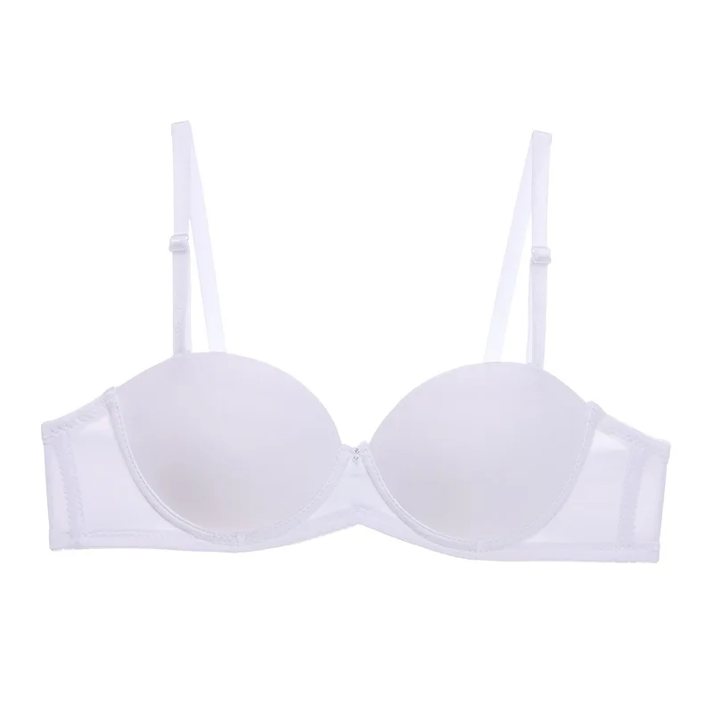 Women's Halter Thin Cup Brassier Sexy Plus-Size Underwear Bra Thin Glossy  Backless Bralettes Bust Gathering Lingerie Bra at  Women's Clothing  store