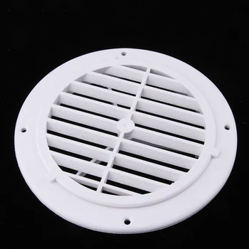 

White Marine Air Vent Cover Shutter Boat Round Louvered Vent 164mm