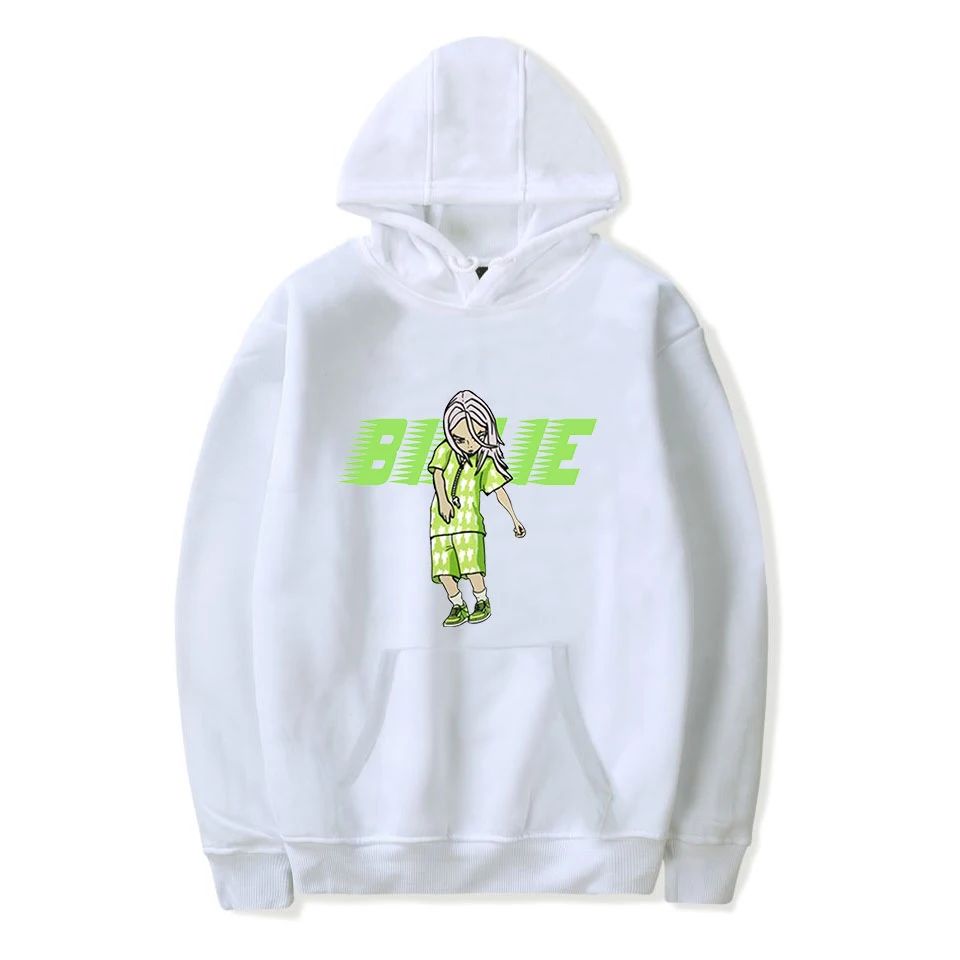 Billie eilish Толстовка Sudadera Hombre толстовка хип-хоп унисекс Повседневная Уличная одежда Топы Kpop Billie eilish стильные толстовки мужские - Цвет: White 2