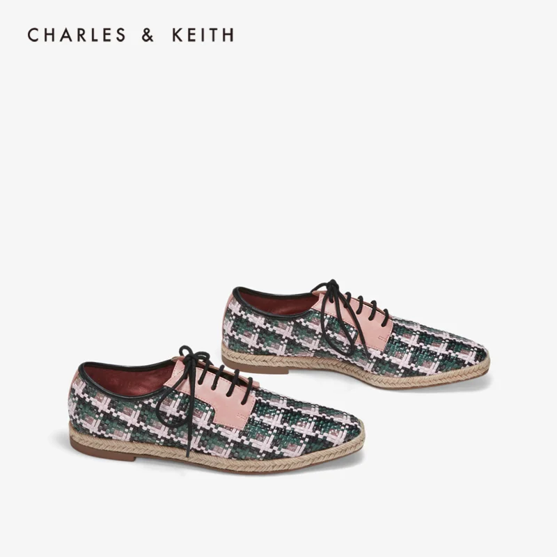 CHARLES＆KEITH Новинка на Весну 2020CK1 70390240Женские Кроссовки Плед тканых рафии украшение