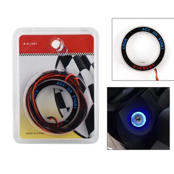 

TAIHONGYU Car Ignition Key Switch Key Hole Blue LED Light Ring Cricle fit for Ford Everest