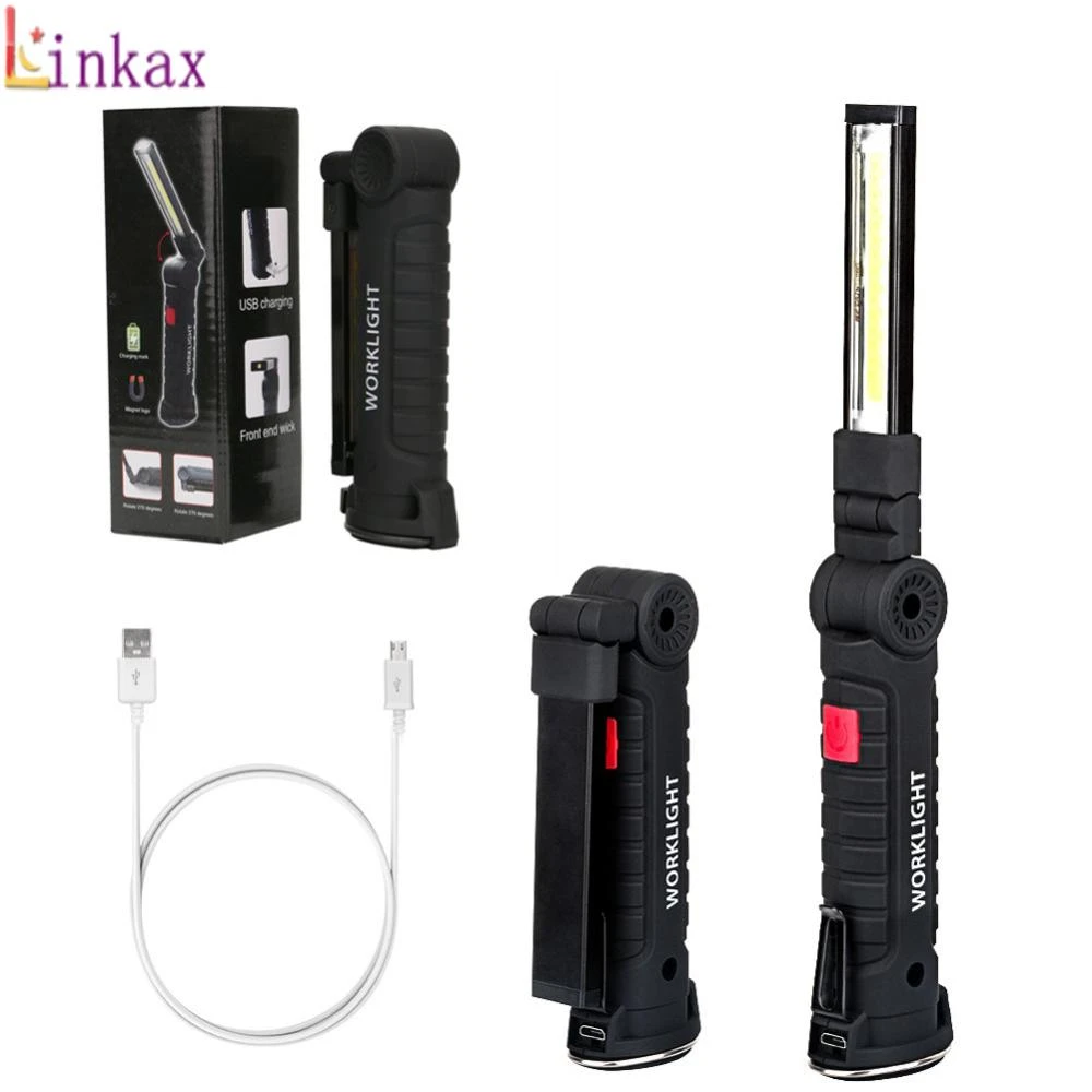 50000lm COB LED Work Light USB Rechargeable Flashlight Torch Magnet Camping Lamp