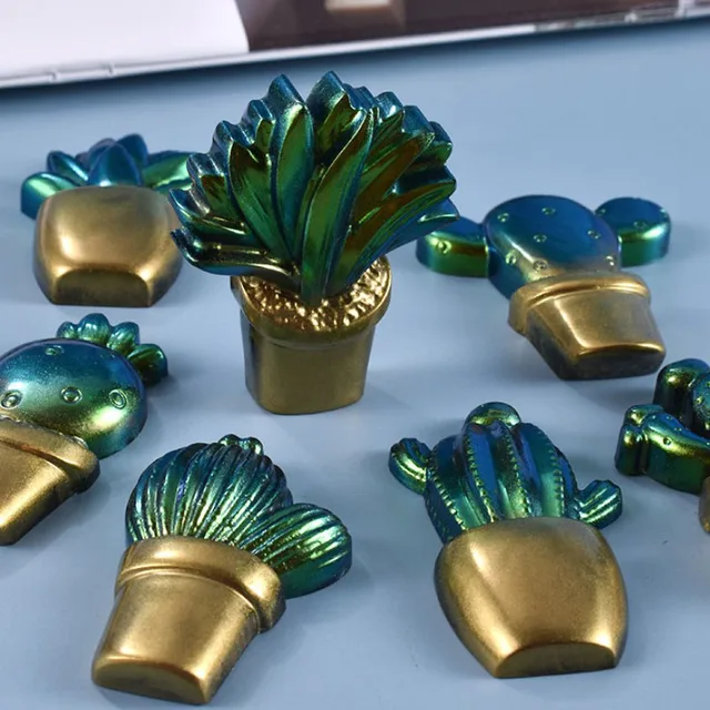 Átlátszó Szilikon Penész Szárított Virág Gyanta Dekoratív Kézműves Barkács Kaktusz Epoxi Formák Ékszerekhez - Image 6