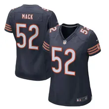 Женская футболка Chicago высокого качества bears Khalil Mack navy