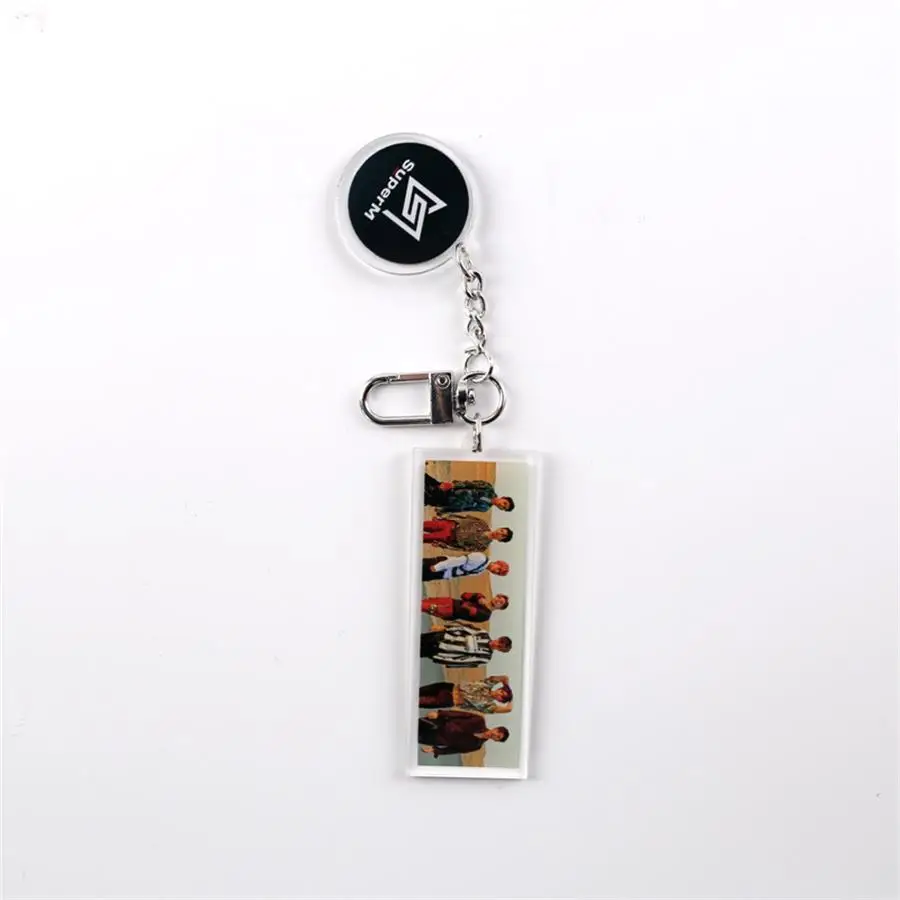 SuperM Jopping Photo Key Holder Kai Lucas модный акриловый брелок Kpop Baekhyun Ten Bag Подвеска Шарм